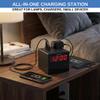 Sonnet Alarm Clock Charging Station, AM FM Radio, Dual USB Charging Ports, Dual AC Outlets, Very Loud Alarm Clock for Heavy Sleepers and The Hearing Impaired for Desk, Bedroom view 2