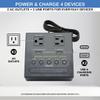 Sonnet Alarm Clock Charging Station, AM FM Radio, Dual USB Charging Ports, Dual AC Outlets, Very Loud Alarm Clock for Heavy Sleepers and The Hearing Impaired for Desk, Bedroom view 4