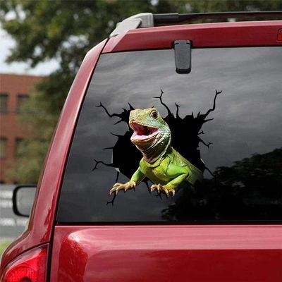 Ocean Gift Lizards Car Decals, Wall Decals Stickers Pack of 2 - Realistic Car Stickers Design Series 6 Size 8" x 8"