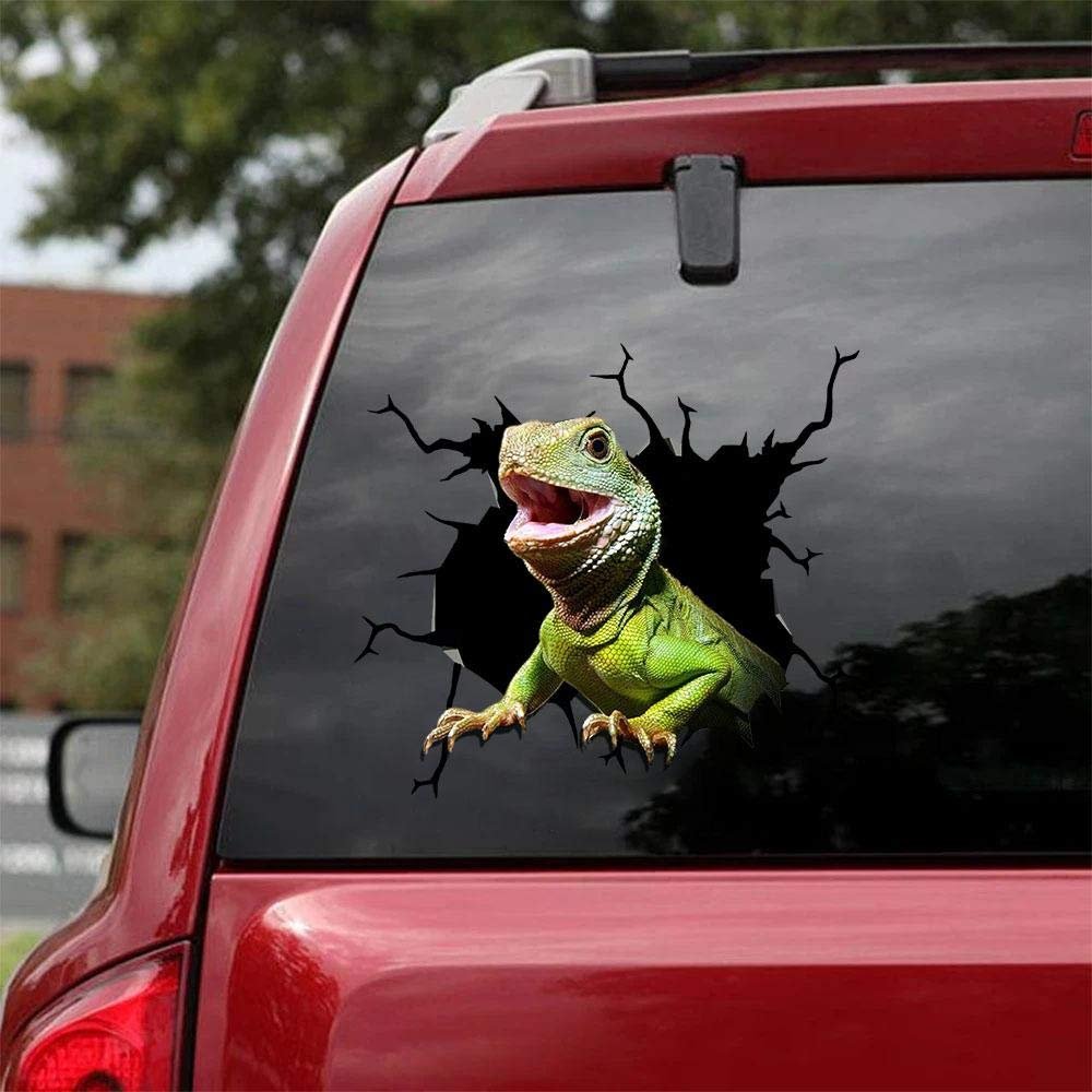 Ocean Gift Lizards Car Decals, Wall Decals Stickers Pack of 2 - Realistic Car Stickers Design Series 6 Size 8" x 8"