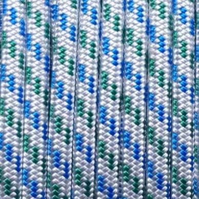 MarineNow UHMWPE Core Polyester Cover Low Stretch Sailing Rope Choose Size/Length/Color (10 mm (3/8"), 140 ft, Blue & Green Fleck)