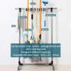 QTJH Broom Mop Holder Floor-Mounted mop Rack Cleaning Tool storage for laundry room closet organizer (6racks) view 2