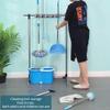 QTJH Broom Mop Holder Floor-Mounted mop Rack Cleaning Tool storage for laundry room closet organizer (6racks) view 4
