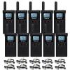 Retevis RB28 Walkie Talkies with Earpiece,USB-C Walkie Talkies Rechargeable,Large LCD Screen,1500mAh,NOAA Weather,Business Walkie Talkie for Adults Long Range for School Restaurant Healthcare(10 Pack) view 1