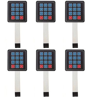 risingsaplings 6pcs 3x4 12 Keys Switch Matrix Membrane Array Keyboard Keypad for AVR PIC Arduino