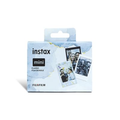 instax Classic Mini Film 30 Shot Pack, with Black, Blue Marble and Monochrome