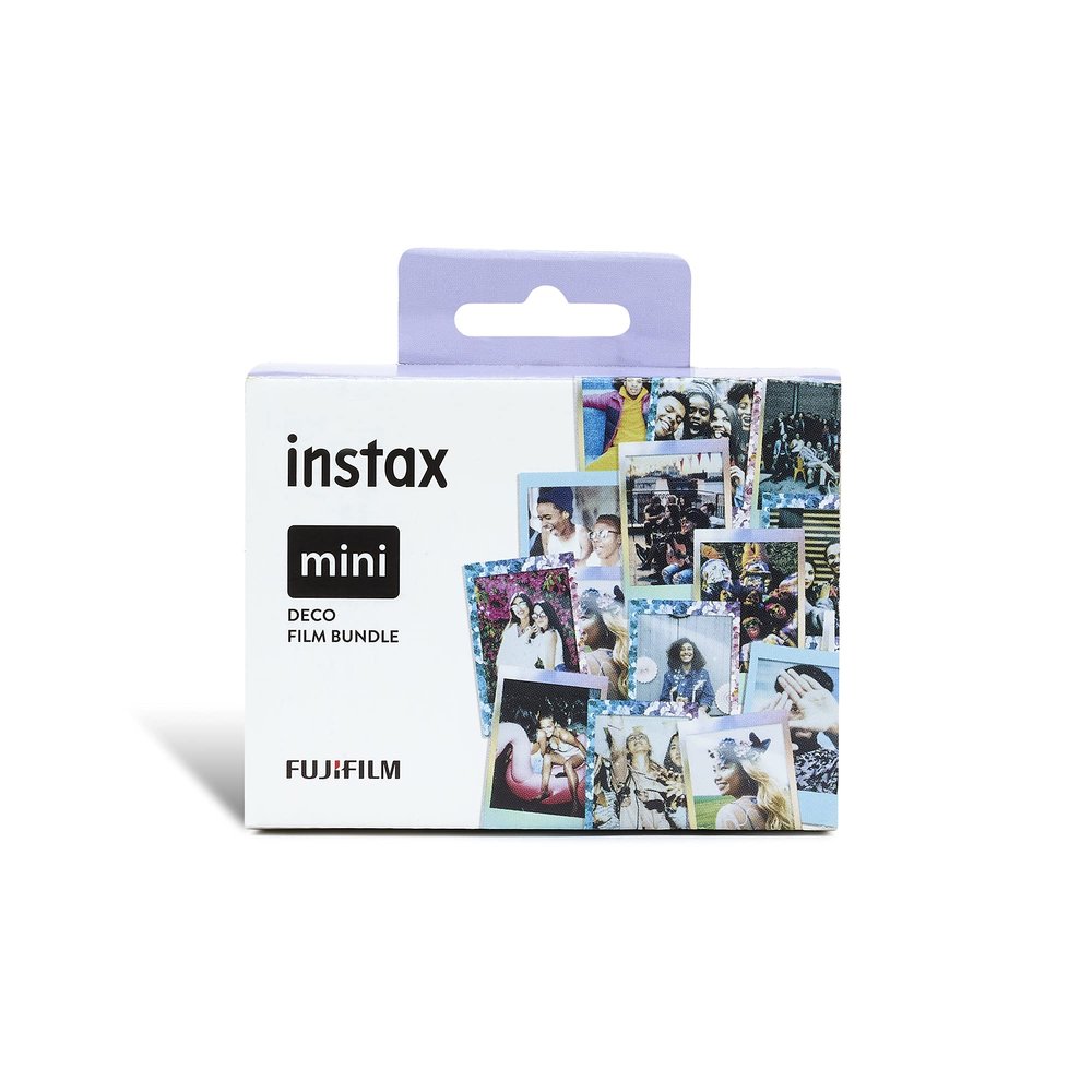 instax Deco Mini Film 30 Shot Pack, with Confetti, Blue and Mermaid Borders
