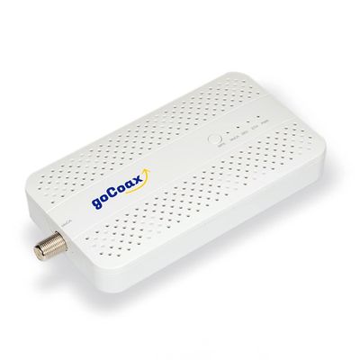 goCoax MoCA 2.5 Adapter with 2.5GbE Ethernet Port | MA2500D Ethernet Over Coax for Gaming & 4K Streaming | 2.5Gbps, Plug and Play | for Cable Internet Homes - Requires 2+ Adapters (White)