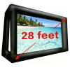 28 ft Inflatable Movie Screen Outdoor Incl Blower - Front and Rear Projection - Portable Blow Up Projector Screen for School, Churches, Grand Parties, Backyard Pool Fun view 1