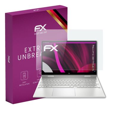 atFoliX Plastic Glass Protective Film compatible with HP Envy x360 15-ed1779ng, 9H Hybrid-Glass FX Screen Protector