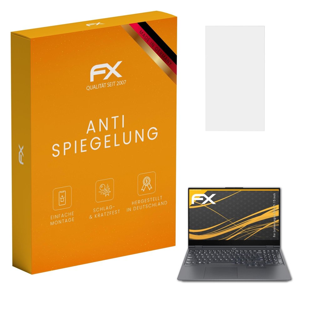 atFoliX Screen Protector compatible with Lenovo Legion Slim 7i 15 inch Screen Protection Film, anti-reflective and shock-absorbing FX Protector Film (2X)