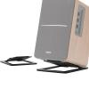 7" Desktop Speaker Stands for Midsize Bookshelf Computer Speakers, Studio Monitor Vibration Damping Tilted Tabletop Speaker Stands, Black - Pair view 1