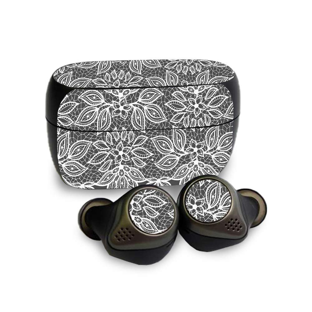 MightySkins Skin Compatible with Jabra Elite 85T - Floral Lace | Protective, Durable, and Unique Vinyl Decal wrap Cover | Easy to Apply, Remove, and Change Styles | Made in The USA Flowers
