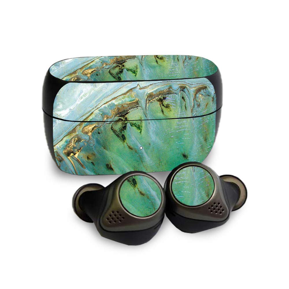 MightySkins Skin Compatible with Jabra Elite 85T - Green Shell | Protective, Durable, and Unique Vinyl Decal wrap Cover | Easy to Apply, Remove, and Change Styles | Made in The USA