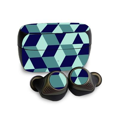 MightySkins Skin Compatible with Jabra Elite 85T - Geo Tile | Protective, Durable, and Unique Vinyl Decal wrap Cover | Easy to Apply, Remove, and Change Styles | Made in The USA
