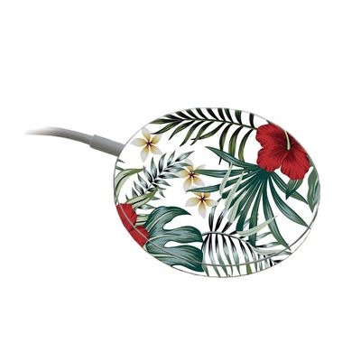 MightySkins Skin Compatible with Apple MagSafe Charger - Tropical Hibiscus | Protective, Durable, and Unique Vinyl Decal wrap Cover | Easy to Apply and Change Styles | Made in The USA