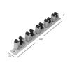 Mop and Broom Holder Wall Mounted Storage Organizer by Home Basics | 5 Slot Storage Rack with Textured Rubber Grippers for Kitchen, Garage, Laundry Room view 3