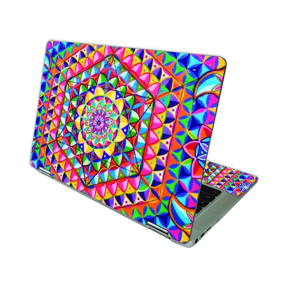 MightySkins Skin Compatible with HP Chromebook x360 14 (2021) - Rainbow Kaleidoscope | Protective, Durable, and Unique Vinyl Decal wrap Cover | Easy to Apply | Made in The USA