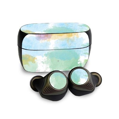 MightySkins Skin Compatible with Jabra Elite 85T - Watercolor White | Protective, Durable, and Unique Vinyl Decal wrap Cover | Easy to Apply, Remove, and Change Styles | Made in The USA