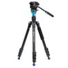 Benro Aero S2PRO Aluminum Video Tripod Kit Travel-Friendly 4-Section Tripod with S2PRO Fluid Head, Reverse Folding Legs & Carrying Case for Mirrorless, DSLR & Compact Video Cameras (A1883FS2PRO) view 1