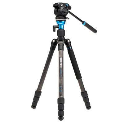 Benro Aero 2 PRO Carbon Fiber Travel Video Tripod, Twist Leg Locks, Leveling Column and S2PRO Video Head (C1683TS2PRO)