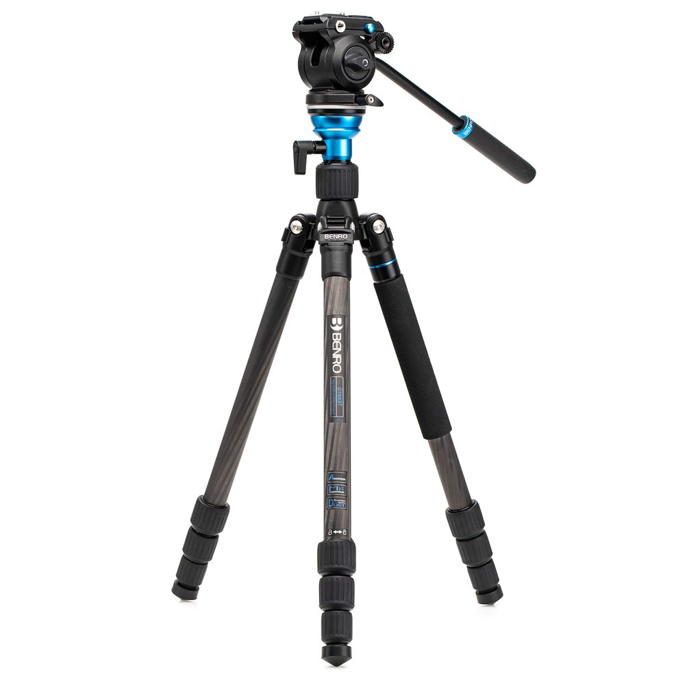 Benro Aero 2 PRO Carbon Fiber Travel Video Tripod, Twist Leg Locks, Leveling Column and S2PRO Video Head (C1683TS2PRO)