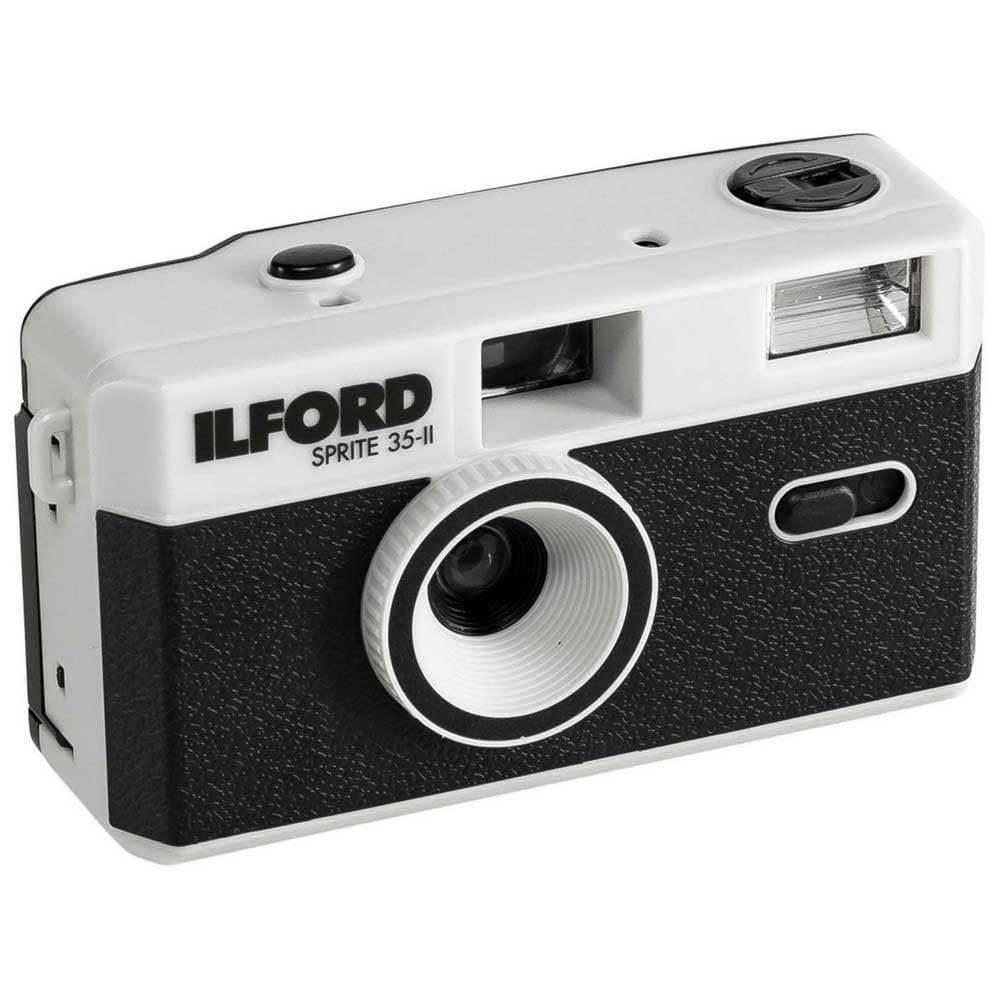 Ilford Sprite 35-II Reusable/Reloadable 35mm Analog Film Camera (Black and Silver)