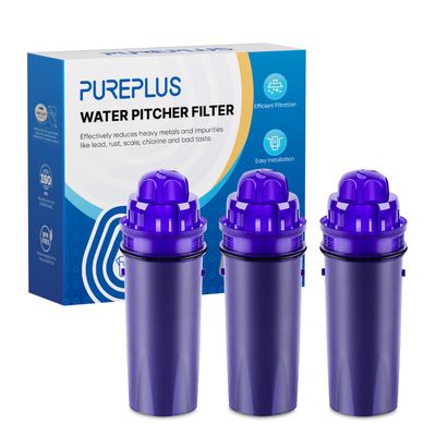 PUREPLUS CRF950Z Pitcher Water Filter Replacement for Pur PPF900Z, PPF951K, PPT700W, CR-1100C, DS-1800Z, CR-6000C, PPT711W, PPT711, PPT710W, PPT111W, PPT111R Pitchers and Dispensers,3PACK