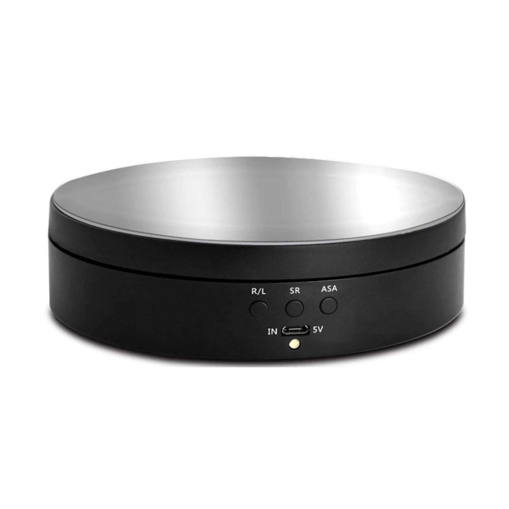 Denpetec Motorized Rotating Display Stand, 360 Degree Electric Rotating Turntable for Photography Products Display, Jewelry, Watch, 3D Models, Cake and Collectibles (Mirror)