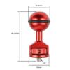 FEICHAO 2PCS CNC 1/4 Ball Head Bracket 1 inch Extended Ball Head Compatible with Hero 13, Osmo Action4 Sports Camera Diving Handheld Accessories (Red) view 3