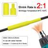 100 Pack Compatible with HSe-611 HSe611 HS611 HS-611 Heat Shrink Tube 5.8mm 0.23'' Black on Yellow Wire Cable Tubing Label Tape for P-Touch PT-E300 PT-H75 PT-H300 PT-E500 PT-H300LI D450 Label Maker view 2