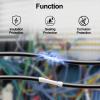 2 Pack Compatible with P-Touch HSe-221 HSe221 HS221 HS-221 Heat Shrink Tube 8.8mm 0.34'' Black on White Label Tape for Ptouch PT-E300 PT-D210 PT-H300 PT-E500 PT-P750WVP D400 D450 P900 Label Maker view 4