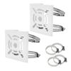 Fox Baby Universal Vertical Pole Mounting Bracket for CCTV Security Camera PTZ Dome, Wall Mounting Loop Bracket with 8 Loops (2 Pcs) view 1