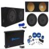 KICKER (2) 48CWRT122 COMPRT12 2000W 12" Slim Subwoofers+Sub Box+Amplifier+Wires view 1