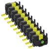 10 Pack Compatible for Ptouch HSE651 HSe-651 HS651 HS-651 23.6mm 0.92" Heat Shrink Tube Tape Black on Yellow for PT-D600 D600VP PT-P700 P750W P900W P950NW PT-P710BT PT-9600 PT-H500LI Label Maker view 1