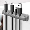 2 Pack Cable Holder Clips, Cable Management Cord Organizer USB Charging Clips Silicone Self Adhesive Wire Holders for Desktop USB Charging Cable Power Cord Mouse Cable Wire PC Office Home (Grey) view 1