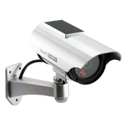 Solar Indoor/Outdoor Dummy Security Camera with LED (2-Pack)