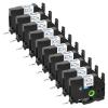 10 Pack Compatible with P-Touch HSe-221 HSe221 HS221 HS-221 Heat Shrink Tube 8.8mm 0.34'' Black on White Label Tape for Ptouch PT-E300 PT-D210 PT-H300 PT-E500 PT-P750WVP D400 D450 P900 Label Maker view 1