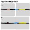 100 Pack Cruxer Compatible for Ptouch Heat Shrink Tubing HSe-631 HSe631 HS631 Label 11.7mm 0.46inch Black on Yellow Heat Shrink Tape Replacement for P-Touch PTE550 PTP750 PTD210 PTH110 Label Maker view 4