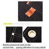 MHKanS Barber Apron Professional Hair Stylist Jean Apron Work Apron with Pockets Adjustable Cross Strap Tool Apron for Men and Women, 23.6*29.5 inch, Black view 4