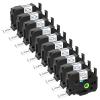 10 Pack Compatible for Ptouch HSE251 HSe-251 HS251 HS-251 23.6mm 0.92" Heat Shrink Tube Tape Black on White for PT-D600 D600VP PT-P700 P750W P900W P950NW PT-P710BT PT-9600 PT-H500LI Label Maker view 1