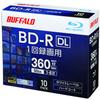 Buffalo RO-BR50V-010CW/N BD-R DL 1 Recording 50GB 10 Disc Case, 2 Sided Layer, 1 - 6x Speed, White Label view 1