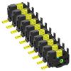 10 Pack Compatible for P-Touch HSE641 HSe-641 HS641 HS-641 17.7mm 3/4" Heat Shrink Tube Label Tape Black on Yellow for Ptouch PT-D400AD D450 D600 PTP700 P750W H500LI 1810 1880C 2730 2030 Makers view 1