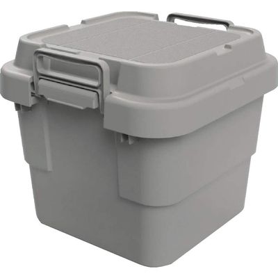 TRUSCO GYCF-30 Trunk Cargo Storage Box, Flat Top Plate, 7.9 gal (30 L), Gray