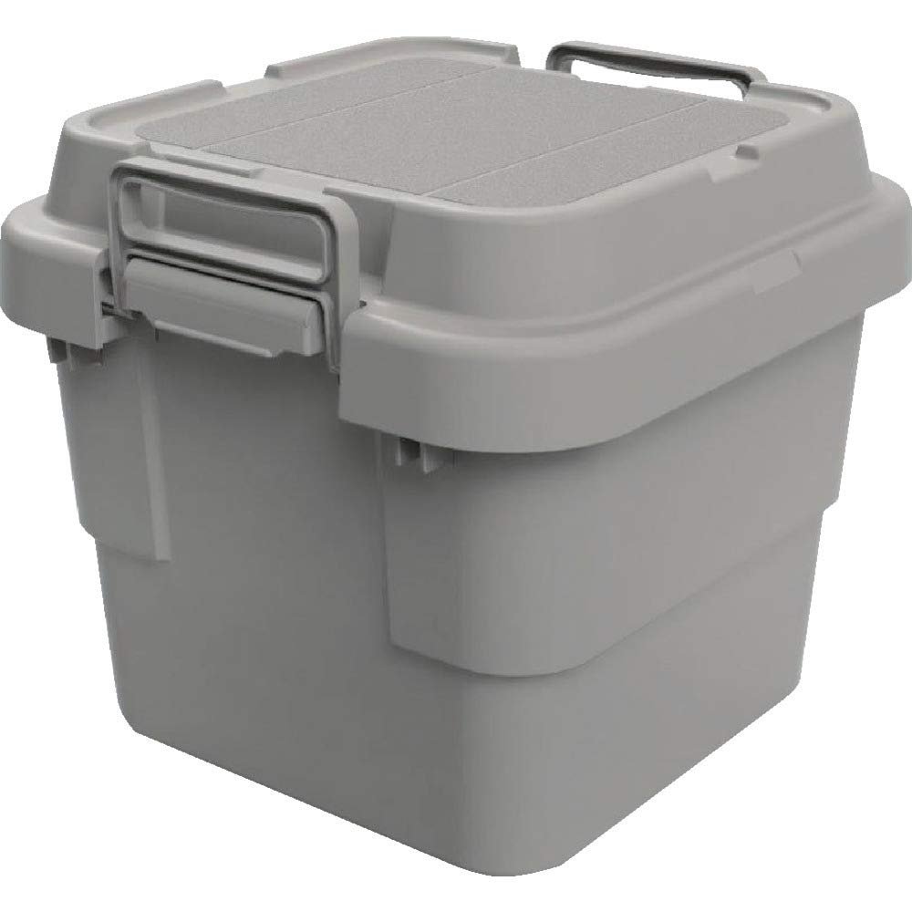 TRUSCO GYCF-30 Trunk Cargo Storage Box, Flat Top Plate, 7.9 gal (30 L), Gray