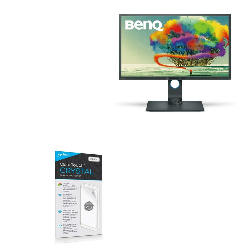 BoxWave Screen Protector Compatible with BenQ PD3200U - ClearTouch Crystal (2-Pack), HD Film Skin - Shields from Scratches