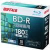 Buffalo RO-BR25V-010CW/N BD-R Blue-Ray Discs, 25 GB, 10 Pieces, Slim Case, Single Layer, 1-6x Speed, White Label view 1