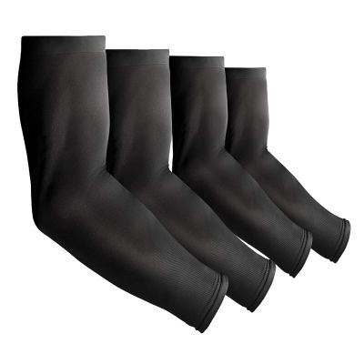 4 Pair UV Protection Arm Sleeves for Men & Women,Tattoo Cover Sleeve,Cooling Compression Sun Sleeves for Cycling Running Outdoor Sports(black)