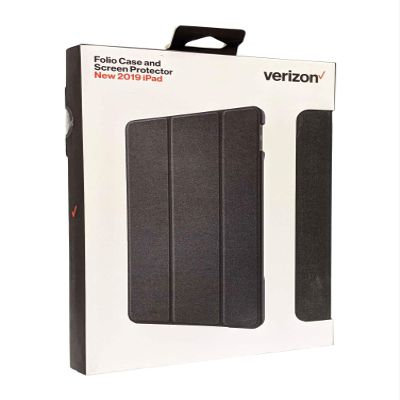 Verizon Folio Case & Screen Protector for iPad (10.2) 8th & 7th Gen - Black