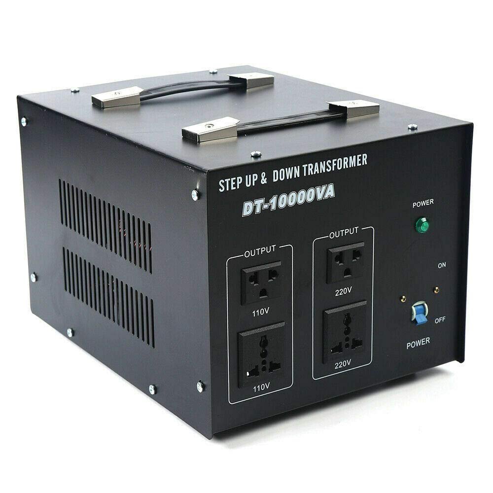 10KW Voltage Power Converter Voltage Converter Transformer, Step Up Step Down Power Converter, Converts 220V to 110V and 110V to 220V - Fuse Protected 110V220V (USA Stock) (DT-10000)